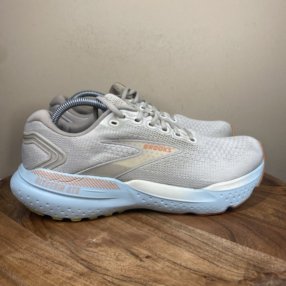 Brooks Glycerin GTS 21 Coconut Aqua Womens Size 12 Running Shoes 1204091B195